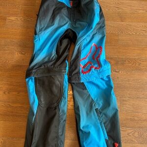 Fox Racing Blue and Black Pants ladies size 12